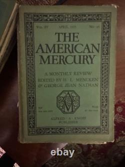 Mencken -10 issues of early American Mercury 1924 (incl vol 1/no 1)