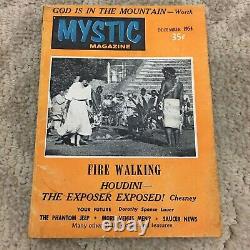 Mystic Magazine Ray Palmer Fire Walking Houdini Issue No 7 December 1954