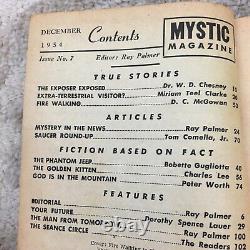 Mystic Magazine Ray Palmer Fire Walking Houdini Issue No 7 December 1954