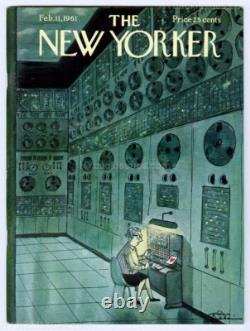 New Yorker magazine February 11 1961 Charles Addams computer love valentine NM
