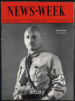 Newsweek Magazine August 3 1935 Pre-WWII Hitler's Nazi Party Julius Streicher