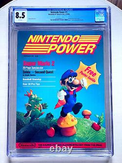 Nintendo Power #1 CGC 8.5 White Pages Graded Magazine Complete Poster Inserts