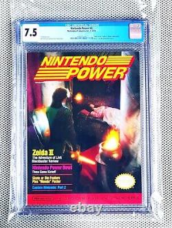 Nintendo Power # 4 Zelda II CGC 7.5 White Pages Graded Magazine Complete