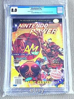 Nintendo Power #70 NBA JAM CGC 8.0 White Pages Graded Magazine RARE