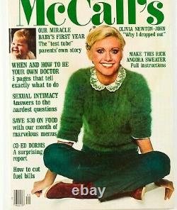 OLIVIA NEWTON JOHN Test tube baby McCALLS MAGAZINE vtg 70s knit pattern magazine