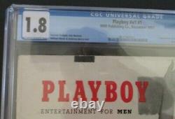 ORIGINAL Playboy #1 December 1953 CGC 1.8