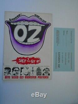 OZ MAGAZINE # 2 with subscription insert and Martin Sharp poster