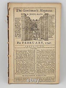 Original Antique The Gentlemens Magazine 1740 (180 Years Old)-7 Month 7 Mags. VG