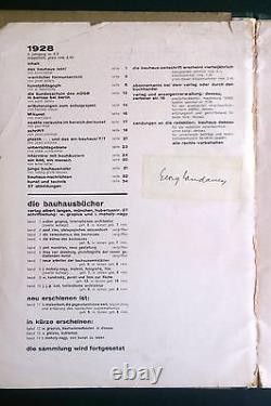 Original DESSAU BAUHAUS MAGAZINE 2/3 1928 Wassily Kandinsky Schmidt Stam Albers