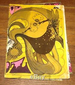 Oz Magazine Number #4 June 1967 Hapshash Gold Ink Poster Cover No Magazine