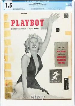 PLAYBOY V1 #1 ORIGINAL DECEMBER 1953 IST ISSUE MARILYN MONROE OWithW PAGES CGC 1.5