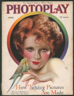 Photoplay Magazine April 1929 Clara BowLillian GishGary CooperGloria Swanson