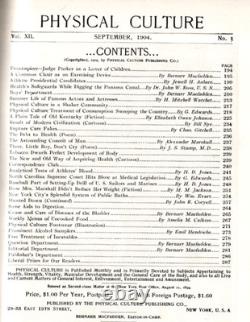 Physical Culture Magazine, Vol XII No 3, September 1904, RARE, Teddy Roosevelt