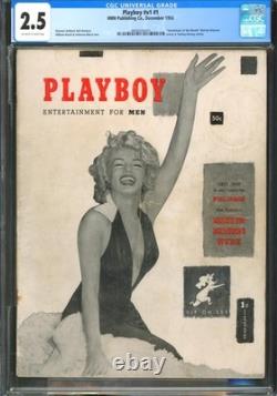 Playboy #1 CGC 2.5 HMH Publishing December 1953 1st Issue Marilyn Monroe Cover
