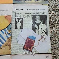 Playboy 1955 9 Issues Including February All Newstand Including Centerfolds