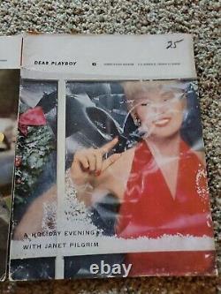 Playboy 1955 9 Issues Including February All Newstand Including Centerfolds