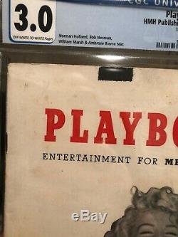 Playboy Issue 1 Marilyn Monroe Cgc Graded 3.0 Owithw First Print Magazine 1953