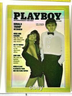 Playboy Magazine Chromium Celebrity Redemption Refractors Set 1-3 Donald Trump