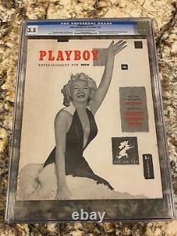 Playboy V1 #1 Cgc 3.5 Marilyn Monroe Cover & Nude Centerfold December 1953 Rare