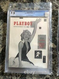 Playboy V1 #1 Cgc 7.5 Marilyn Monroe Cover, Top 20 Pop In The World! + Extras