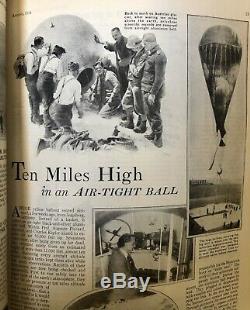 Popular Science Aug 1931 Auguste Piccard 10 Miles High Air Balloon Flat Earth