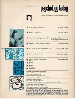 Psychology Today Magazine MAY 1967 FIRST EDITION (CHARTER)