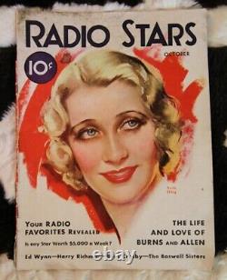 RADIO STARS Rare First Issue Ocober 1932 Ruth Etting Cover Vol. 1, No. 1 WOW