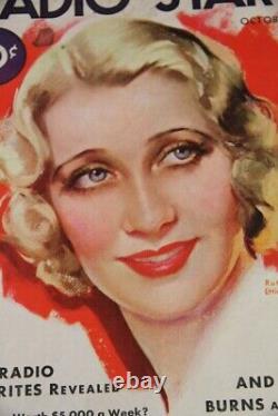 RADIO STARS Rare First Issue Ocober 1932 Ruth Etting Cover Vol. 1, No. 1 WOW