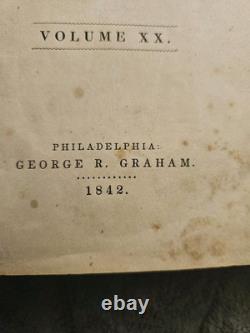 RARE 1842 Grahams Lady's & Gentlemans magazine with Edgar A. Poe & H. Longfellow