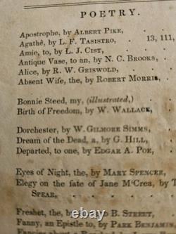 RARE 1842 Grahams Lady's & Gentlemans magazine with Edgar A. Poe & H. Longfellow