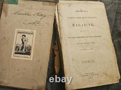 RARE 1842 Grahams Lady's & Gentlemans magazine with Edgar A. Poe & H. Longfellow