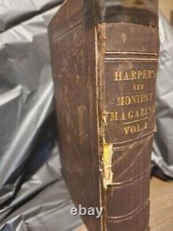 RARE 1850 Harper's New Monthly Magazine Volume I FREE SHIPPING