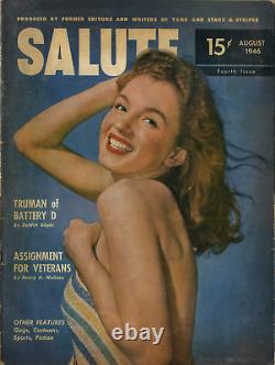 RARE 1946 SALUTE Magazine, Norma Jean Dougherty, Marilyn Monroe Cover