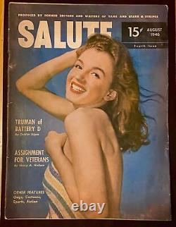 RARE 1946 SALUTE Magazine, Norma Jean Dougherty, Marilyn Monroe Cover