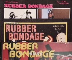 RARE 3 x Rubber Bondage V1 #1 #3 V7 #6 AtomAge Rubber Latex Leather Magazines PB