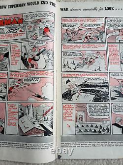 RARE Look Magazine February 27, 1940 Superman VS. Hitler & Stalin Comic WWII