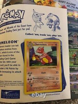 RARE Stage 1 Pokemon Charmeleon Card 24/102 + Nintendo Power Magazine Volume 118