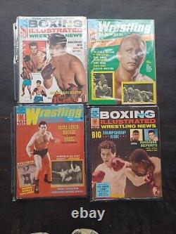 RARE Vintage Wrestling And Boxing MAGAZINE LOT OF 40