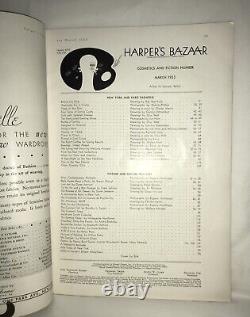 REDUCED! Vintage original HARPER'S BAZAAR Magazine March 1933 Erte 1930s