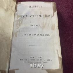 Rare! 1851 Harper's New Monthly Magazine Town-Ho's Story 1st MOBY DICK Melville