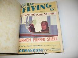 Rare 3rd Year 1934 April -1935 March POPULAR FLYING MAGAZINE, Vol. 3, No. 1-to-12