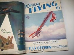 Rare 3rd Year 1934 April -1935 March POPULAR FLYING MAGAZINE, Vol. 3, No. 1-to-12