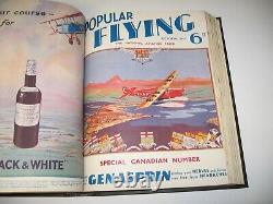 Rare 3rd Year 1934 April -1935 March POPULAR FLYING MAGAZINE, Vol. 3, No. 1-to-12