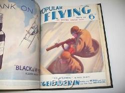 Rare 3rd Year 1934 April -1935 March POPULAR FLYING MAGAZINE, Vol. 3, No. 1-to-12