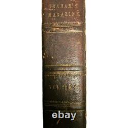 Rare Grahams Magazine 1848- 1st Edition With Edgar Allen Poe Volumes 22 & 23