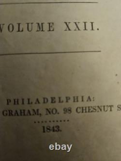 Rare Grahams Magazine 1848- 1st Edition With Edgar Allen Poe Volumes 22 & 23