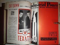 Rare Jazz Age Industrial Power Magazine in Hardbound 15 Vol.'s Over 9000 Pages