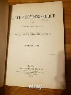 Rare Revue Egyptologique Magazine Vols I-ii 1880-81 Bound In One Volume