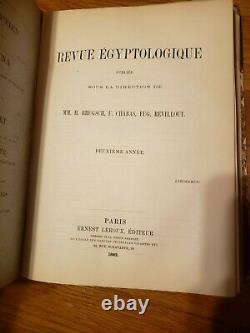 Rare Revue Egyptologique Magazine Vols I-ii 1880-81 Bound In One Volume