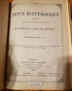 Rare Revue Egyptologique Magazine Vols I-ii 1880-81 Bound In One Volume